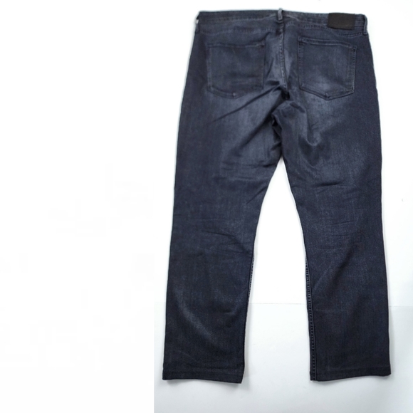 PAIGE Men's Lennox Jeans Straight Relaxed Dark Wash Everyday Casual Pants - Picture 4 of 5